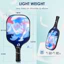 niupipo Pickleball Paddles Set of 2/4, USAPA Approved Lightweight Pickleball Rackets, Durable Fiberglass Surface with Polypropylene Honeycomb Core, Cushion Grip and Carry Bag