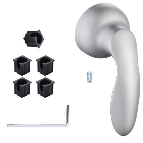 1046987 Shower Handle Replacement, Metal Lever Handle for Kohler Coralais Faucet Brushed Nickel with 5 Plastic Adapter Inserts