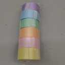 Pastel Ribbon Set 1 Inch x 60 Yards, 6 Rolls Pastel Rainbow Satin Ribbon for Easter Decor, Spring Decorations, Bridal Shower, Gift Wrapping, Bouquets, Party Supplies and Crafts