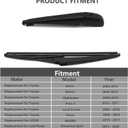 Rear Wiper Arm Blade Set Replacement for Toyota Highlander 2008-2019/ Matrix 2009-2013 / RAV4 2006-2012 / Prius V 2012-2017, Rear Windshield Wiper Arm & Wiper Blade, Replacement OEM: 8524142070