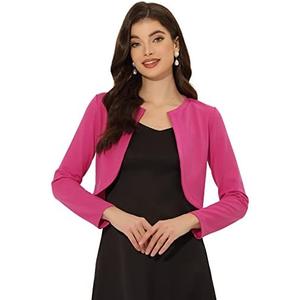 Allegra K Women's Bolero Shrug Long Sleeve Open Front Lightweight Cropped Cardigan Fall Work Tops Size Medium