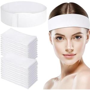 150 PCS Disposable Hairband for Women, Non-woven Fabric Spa Headband for Makeup, Travel, Securing Hair during Facial
