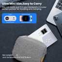 Mini Projector, Projector with WiFi and Bluetooth, 1080P Support Portable Projector, Built-in Speaker, Compatible with Smartphone/Tablet/TV Stick, Movie Projectors for Bedroom, Home Theater, Kids Gift