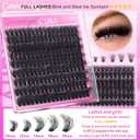 2 x Geeneiya 5 Styles Lash Clusters Kit, Volume/Mega/Full/Bottom Eyelash Clusters Extensions with Lash Bond and Seal, Remover and Lash Extension Tools for Beginners and Proficient, DIY at Home Easily