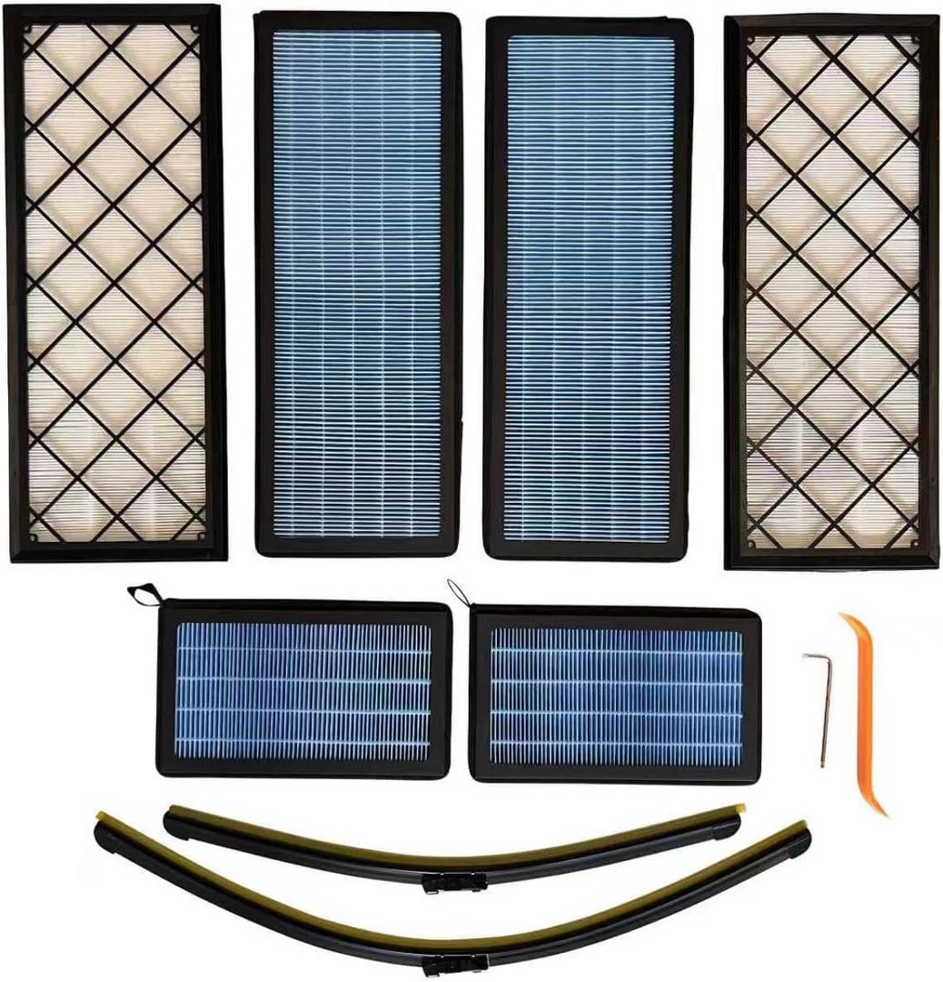 Tesla Model Y Cabin Air Filter Set, 6-Pack HEPA and Mesh Filters, 2 windshield wipers, 2020-2025 Compatible, OEM Fit