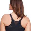 Glamorise Women's Plus Size Wonderwire Posture Back Bra Underwire #9265 (40G, Black)