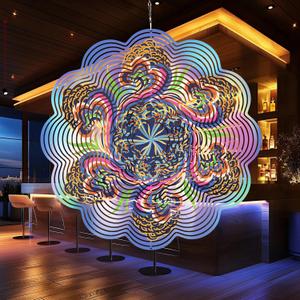 Mandala Gifts for Mom, Moms Wind Spinners, Mother's Day Best Gift for Mom, Mother Birthday Gift from Daughter Son, Love Reminder Gifts for Mother's Day, Garden Decor Gifts for Outside,Purple,12in