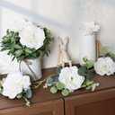 Artificial Silk Roses Flower Heads for Wedding Decorations - 50 Pieces Realistic Bulk Faux Floral for DIY Bridal Shower Arrangements Bridesmaid Bouquets Party Home Centerpieces - White
