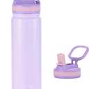 Insulated Stainless Steel Water Bottle with Straw, Ceramic-Lined, BPA-Free & Leak-Proof, 24 oz, Sparkling Lavender
