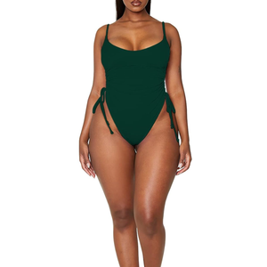 Women's Sexy One Piece Bathing Suit Tummy Control Swimsuit,M, Green