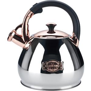 Tea Kettle Stovetop Whistling Kettle Teapot, 3Quart Tea Pot Stainless Steel Teakettle for Stove Top with Heat Proof Ergonomic Handle (Gold)