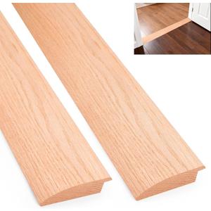 2Pack 3.5"W 36" L Solid FAS1 Red Oak Floor Transition Strip, 3/4" Overlap Threshold for Doorways, Reduces Height Differences Between Carpet Tile Wood Vinyl Laminate Flooring (Unfinished), 3/4" Overlap-3.5"W-36"L-2pcs