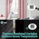 BGment Pink Blackout Curtains for Bedroom 84 Inch Length 2 Panels Set, Thermal Insulated Bedroom Curtains Soundproof Kids Nursery Window Curtain Drapes, Each Grommet Curtains 42 Inch Wide