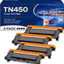 Tn450 Toner Cartridge High Yield Replacement for Brother TN-450 TN420 Compatible with HL-2270DW HL-2280DW MFC-7360N MFC-7860DW DCP-7065DN Printer (4 Black)