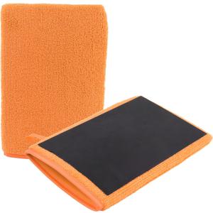 2 x 2PCS Car Clay Mitt Auto Detailing,Soft Clay Bar Mitt for Cleaning Car Surfaces,Anti-Scratch Clays Mitts for Cars Detailings to Replace Traditional Clays Bar Cars Accessories (Orange/2PCS), 8.27*5.56*0.45 inch