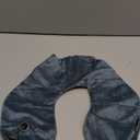 Inflatable Travel Neck Pillow for Airplane Train Car Washable Pillowcase U Shaped Office Napping Pillow (Deep Grey)