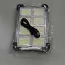 120W Solar Rechargeable Work Light, Portable Flood Light with Stand, 144 LED 10000LM Led Work Light with 4 Modes, IP66 Waterproof Outdoor Working Light for Emergency Repair Mechanic Camping (Army Green)