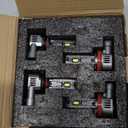 SEALIGHT S2S 9005/HB3 9006/HB4 LED Headlight Bulbs Combo, Hi Lo Beam 1:1 Mini Size 52000LM 700% Brightness 6500K with 14000RPM Cooling Fan, Halogen Replacement, Fog Light, Plug-N-Play, Pack of 4 