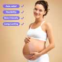 Geiserailie 10 Sets Pregnancy Belly Band Tape Hypoallergenic Pre-cut Maternity Belly Band Support Relief Round Ligament Back Pain Pregnancy Women Must Haves for Pregnant Women Gift