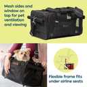 Sherpa Delta Airlines Travel Pet Carrier, Airline Approved & Guaranteed On Board - Black, Medium