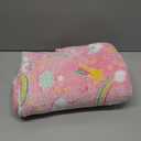 Wajade Rainbow Gifts for Girls - Glow in The Dark Rainbow Blanket Birthday Christmas Decor for Kids Age 3 4 5 6 7 8 9 10 11 12 Years Old Teens Child Toddler Throw Pink 50"x60"