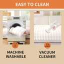 Waterproof Dog Bed Cover Non Slip Couch Covers for Dogs Washable Soft Faux Fur Sofa Cover Couch Covers for 3 Cushion Couch Sofa Pet Friendly (Off White)
