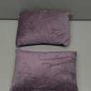 2 Pack Small Pillow, Memory Foam Mini Pillow 11 X 7 Inches for Travel, Sleeping, Nap and Neck, Knee, Lumbar Support, Tiny Pillow Cushion for Pet, Dogs (Dark Purple)