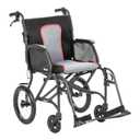Drive Medical AeroFly Transport Chair - Just 13 lb, Lightweight Foldable Transport Wheelchair for Adults, Supports up to 250 lb (Matte Black)