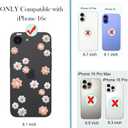 Unov Case for iPhone 16e Case Clear with Design Embossed Flower Pattern TPU Soft Shock Bumper Absorption Slim Protective 6.1 Inch (Daisy Blooms)