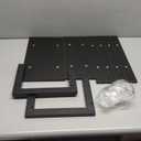 MARTY 2 Tier Spice Rack Organizer for Countertop, 15.8''L Coffee Station/Bathroom Organizer Countertop, Counter Shelf Desktop Storage Organizer for Kitchen, Bedroom, Office (Black) (10.6" Height)