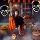 2 x Halloween Balloon Skull Balloons Gradient Skeleton Balloons for Halloween Theme Party Decor Spooky Party Supplies Day of the Dead Party Decoration Balloon Sets-3 Pcs