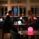 LED Ball Light, 6-inch Glowing Orb Light, Rechargeable Globe Lamp, Dimmable Mood Lights W/Remote, Waterproof Ambient Lighting Lamp for Desk Bedroom Bathroom Patio