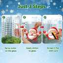 4 x DKTIE Christmas Window Stickers, Navidad Snowflake Window Clings Stickers for Glass, Xmas Decals Decorations Holiday Snowflake Santa Claus Reindeer Decals for Party (Q316, 8 Sheets 20x30CM)