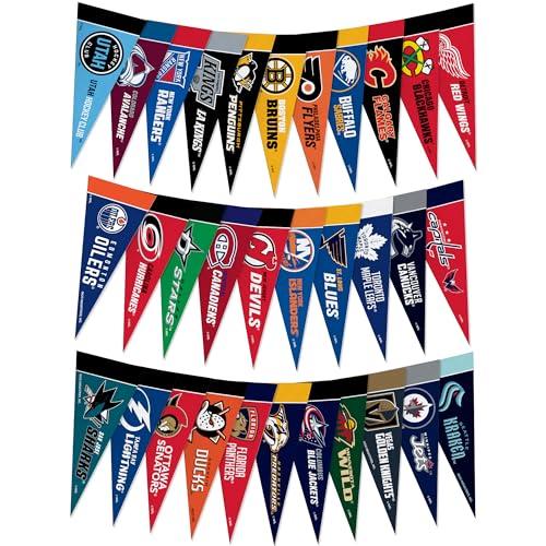 Rico Industries NHL Hockey 4" x 9" Felt Mini Pennant League Set (Includes ALL Teams)