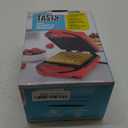 Mini Nonstick Waffle Maker, Perfect for Individual Waffles, Hash Browns, Brownies and more, Quick Results, Easy Clean Up, 600W, Red