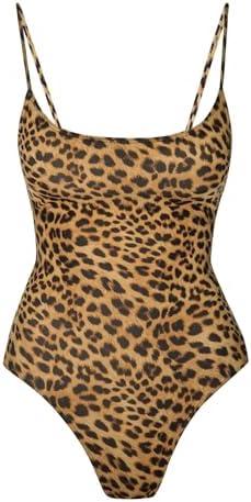 Narecte Sexy One Piece Bathing Suit for Women Tummy Control High Cut One Piece Swimsuit Womens Swim Suit M