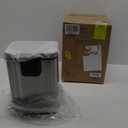 EKO Madison 6L / 1.6 Gal Bathroom Trash Can with Lid and Removable Inner Basket, Rectangular Small Step Trash Can, Brushed Stainless Steel