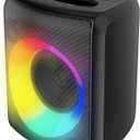 Monster Musicbox Bluetooth Speaker, 60W Loud Portable Wireless Speaker with Dynamic RGB Lighting, Speakers for Outdoor, Stereo Sound, 12H Playtime, IPX5 Water Resistant, Supports TF Card, AUX, Black