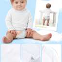 Baby Todder Rash Guard Shirts SPF Long Sleeve Swim Shirts Sun Protection Rashguard Swimwear for Baby Boys Girls (White)