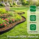 Gardzen 1.5" x 100' Landscape Edging Kit, No Dig Lawn Garden Border with 120 Pcs Spikes, Flexible Edging Border for Mulch Bed Pathway Paver