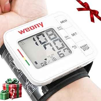 WEONY Blood Pressure Monitor for Home Use,Automatic Wrist Blood Pressure Monitor,Adjustable Wrist Blood Pressure Cuff (5.3-8.5”) 2*90 Reading Memory Digital Blood Pressure Machine with Carrying Case
