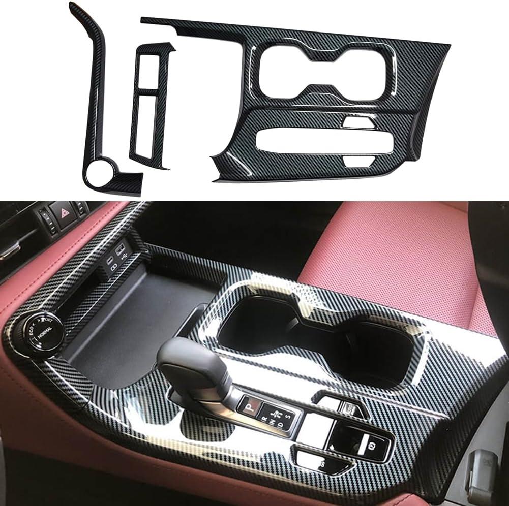 AOKIO Compatible with 2022 2023 2024 2025 Lexus NX 350h 350 250 Accessories Center Console Gear Shift Panel Cover Decoration Trim (Carbon Style)