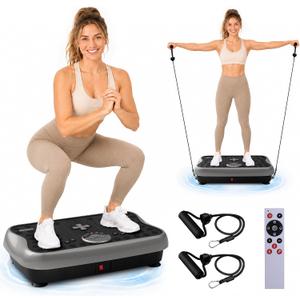 Vibration Plate Exercise Machine, Whole Body Vibrating Platform for Lymphatic Drainage Weight Loss, 300 Speed Levels Shake Board with LED Display, 450 Lbs Capacity, Fitness Equipment for Home Gym