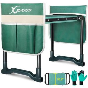 Garden Kneeler and Seat Gardening Stool Heavy Duty Garden Kneeling Bench with Handles Seat Bench Comes with Tool Pouch & Gloves Gardening Gifts for Seniors Women & Men (Green)