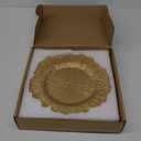 Gold Reef Charger Plates 10PCS, 13inch Plastic Floral Charger Plates Wedding for Dinner,Wedding,Party,Event,Decoration(Reef Gold10)