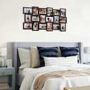 HELLO LAURA - Photos Collage Frame for Wall 18 Opening Picture Frames in 4x6 Inch Photo Frames Collage for Wall Decor for Family Friends Gifts for Home Living Room - Classic Black, 34.5 X 1 X 18.5 Inches