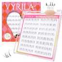 Self Adhesive Bottom Lashes, Pre Glued No Glue Lower Lash Clusters, Ultra Thin Invisible Band, Natural Wispy Under Lash Extensions, Easy Apply for Beginners(6-7mm)