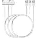 Cbiumpro 30 Pin to USB Charging Cable (3 Pack 3.3 Ft) Fast Charge & Sync Charging Cable Cord Compatible for Old Apple iPhone 4S / 4, 3G / 3GS, iPad 1/2/3, Old iPod Touch, iPod Nano