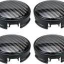 Modengzhe 62mm Wheel Rim Hub Center Covers Center Caps Replacement 63mm Lug to Lug (Thickened Carbon Fiber Pattern) - 4Pcs