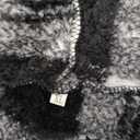 Nirovien Womens Sherpa Jacket Fuzzy Zip Up Hoodie Oversized Fleece Jackets Fluffy Coat with Pockets (X-Large, B Black White Plaid)